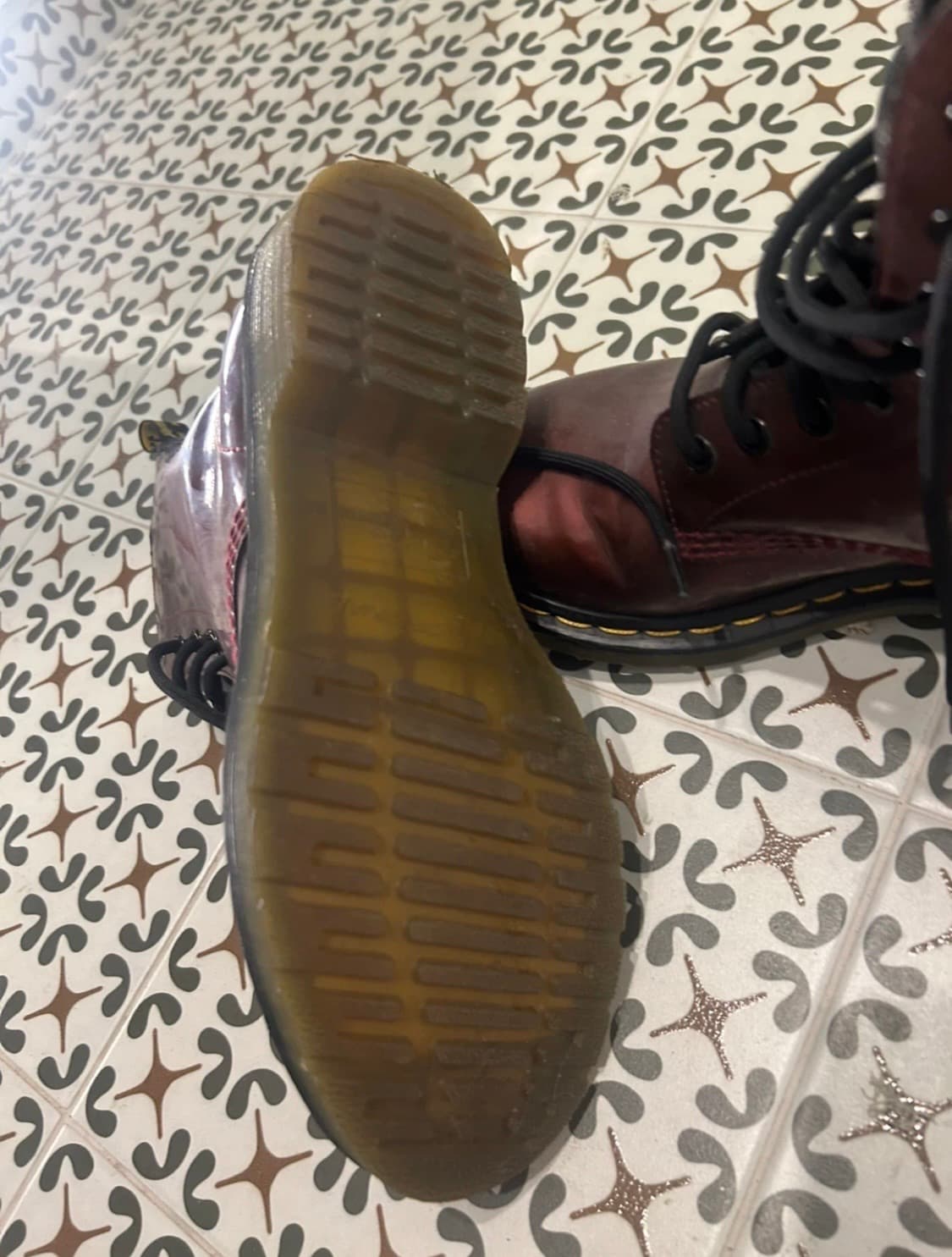 닥터마틴 8홀 버건디 희귀 uk5 상품이미지2