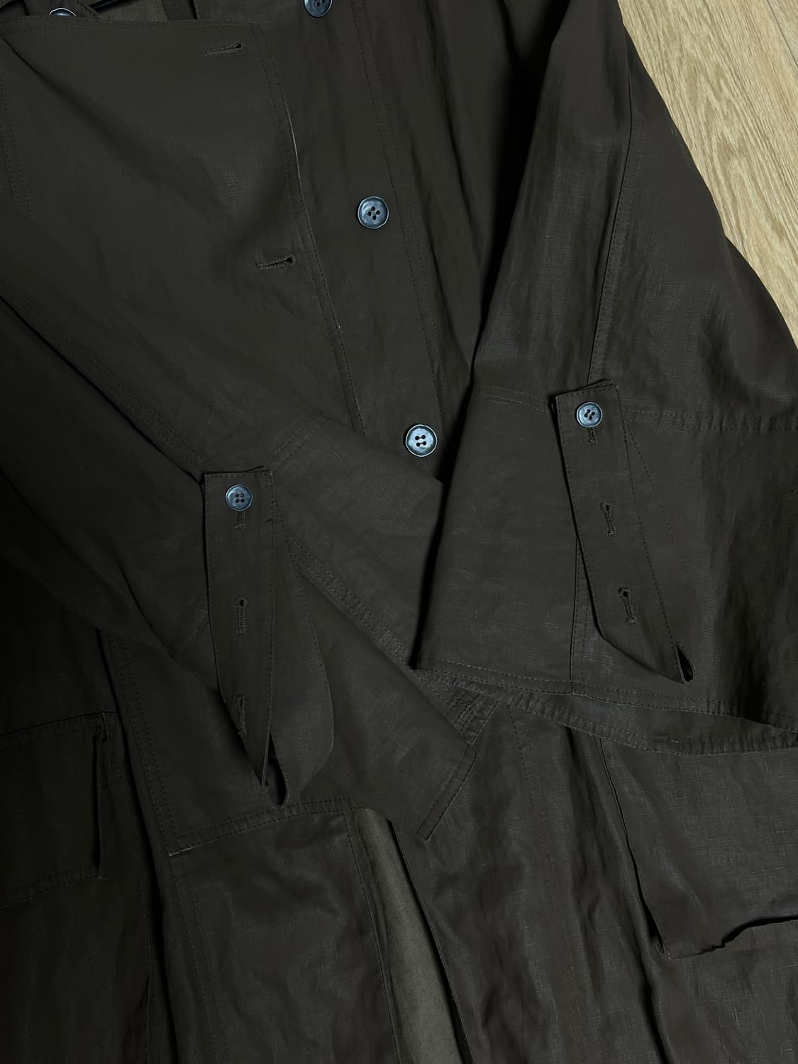 빈티지 아크네 린넨 롱 자켓 상품이미지4