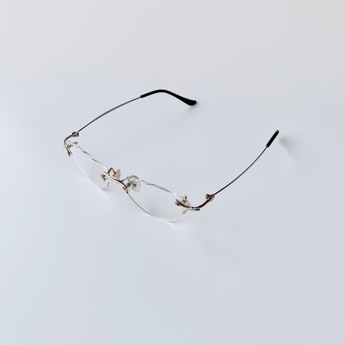 804 데드스탁 픽키 큐빅 무테 오벌 라운드 빈티지안경 상품이미지3