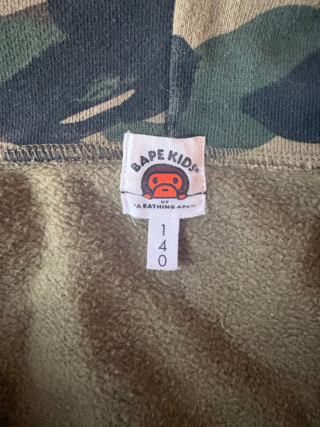 베이프 키즈 샤크 카모 후드집업 상품이미지6