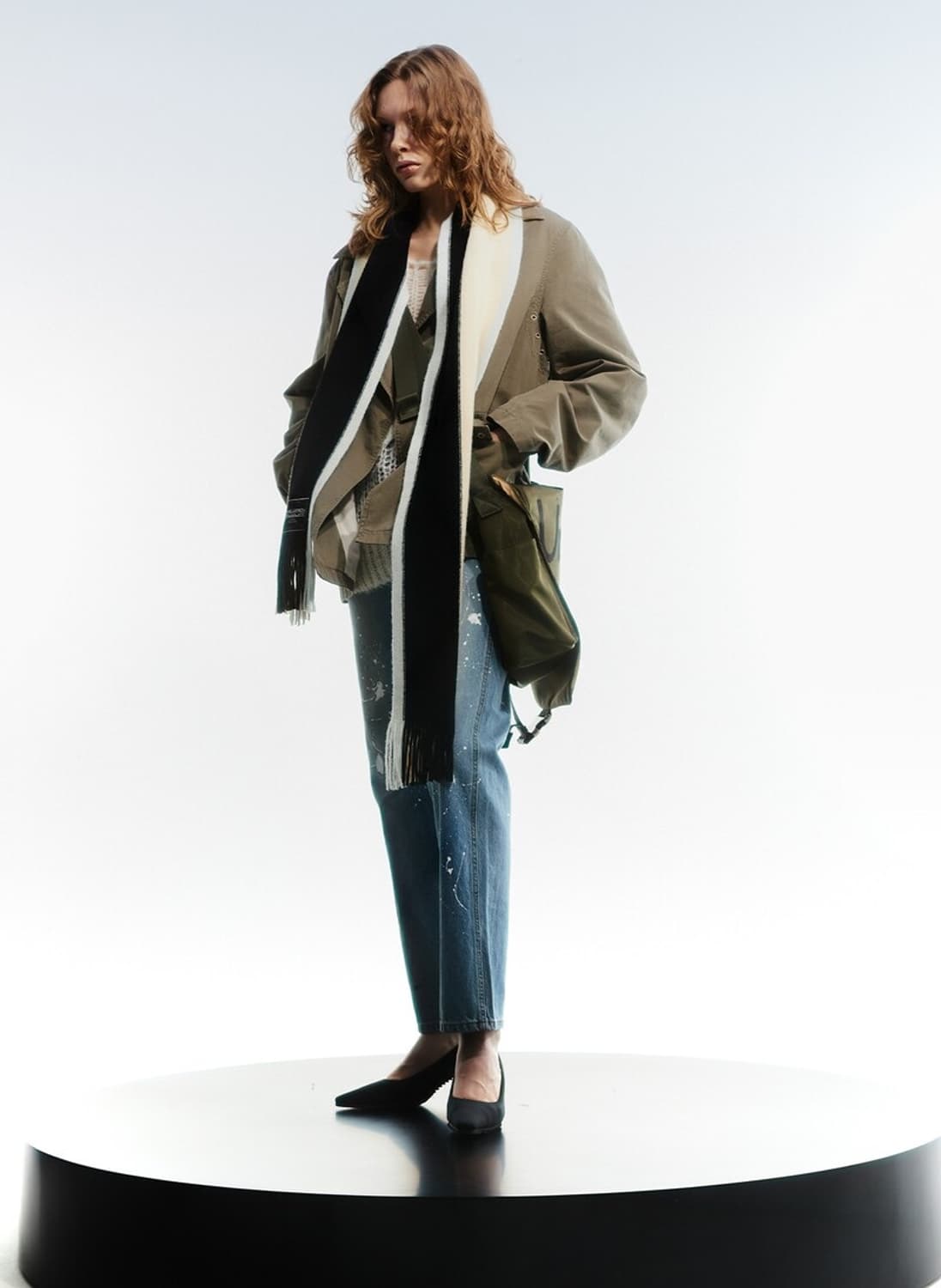 Openyy 프린지 스트라이프 머플러 상품이미지8