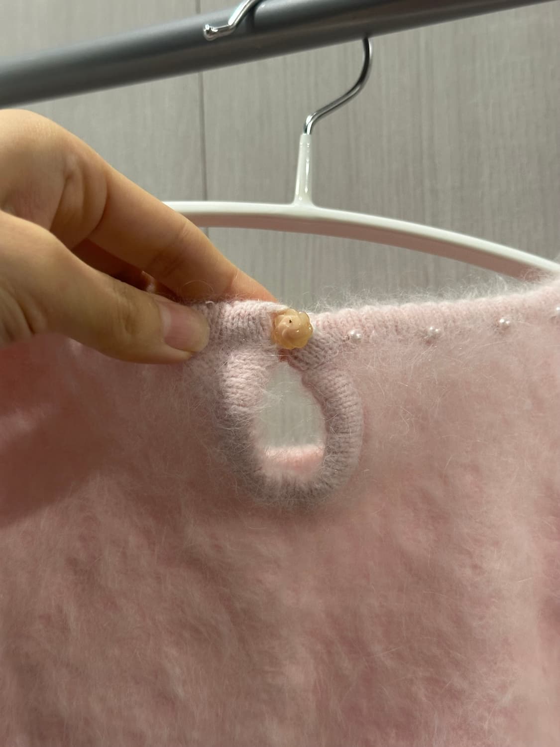 빈티지 딸기우유 핑크 앙고라 니트 상품이미지5