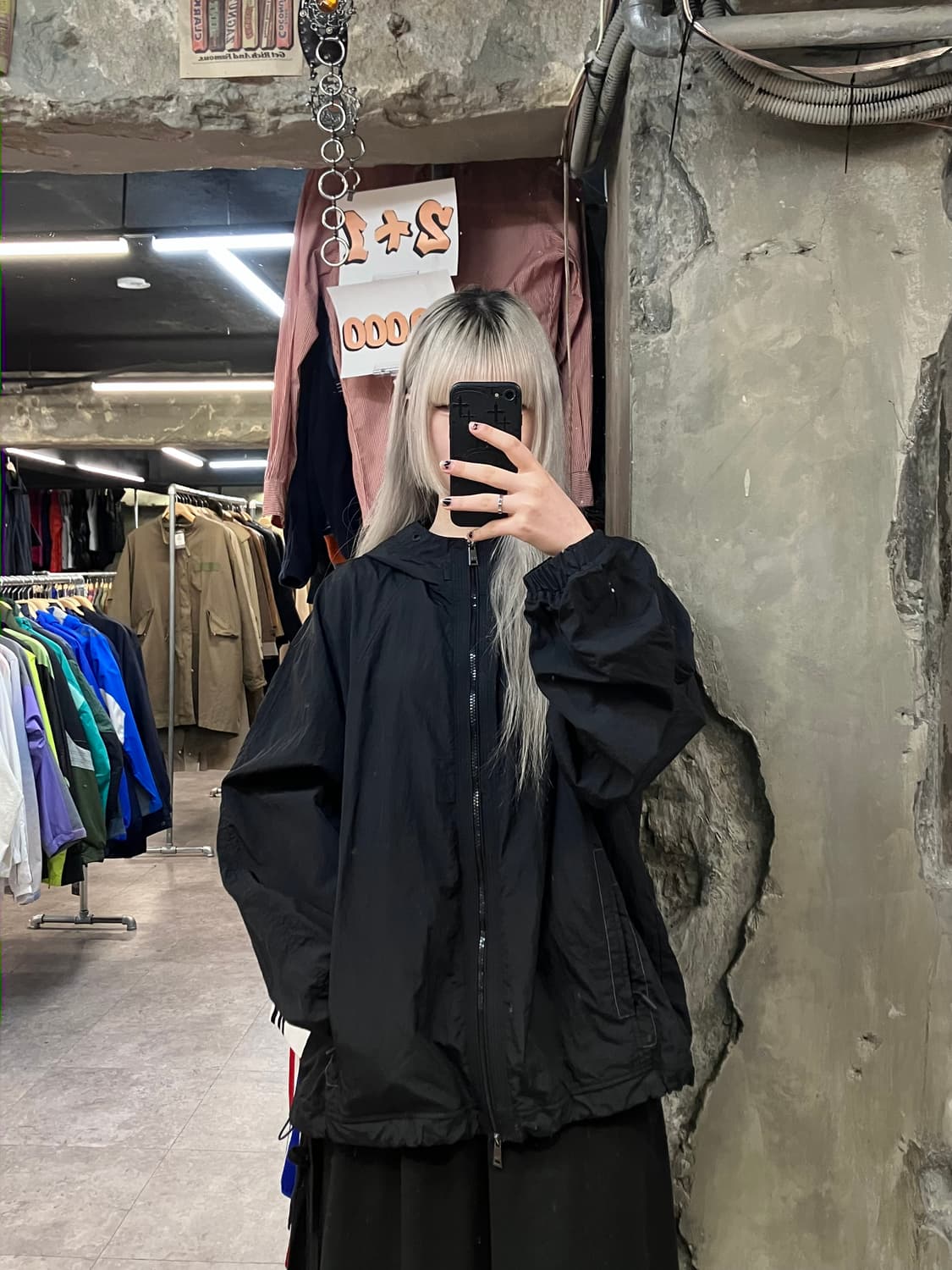 코드그라피 후드 바람막이 블랙 L #csz2931 상품이미지2