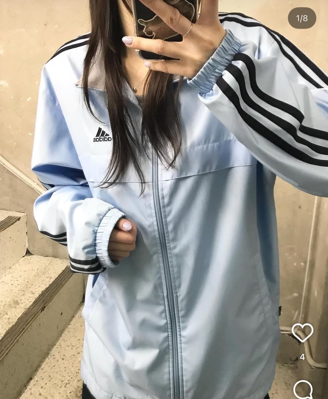아디다스 스카이블루 바람막이 상품이미지1