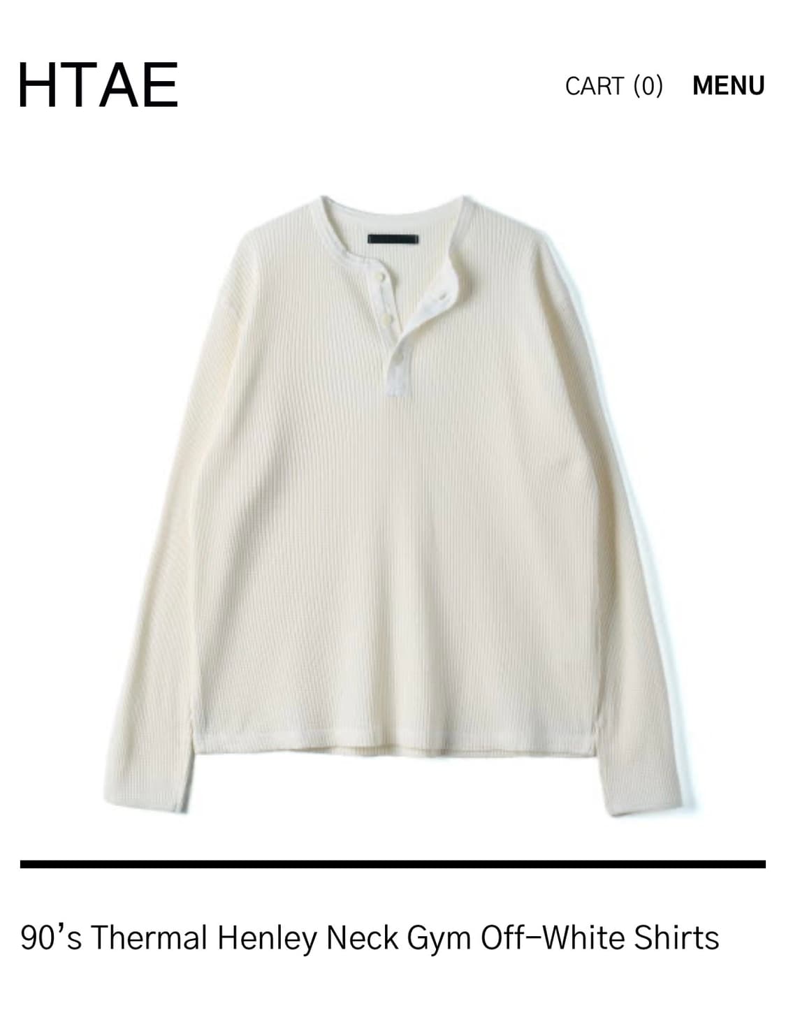 HTAE 써멀 헨리넥 1사이즈 상품이미지1