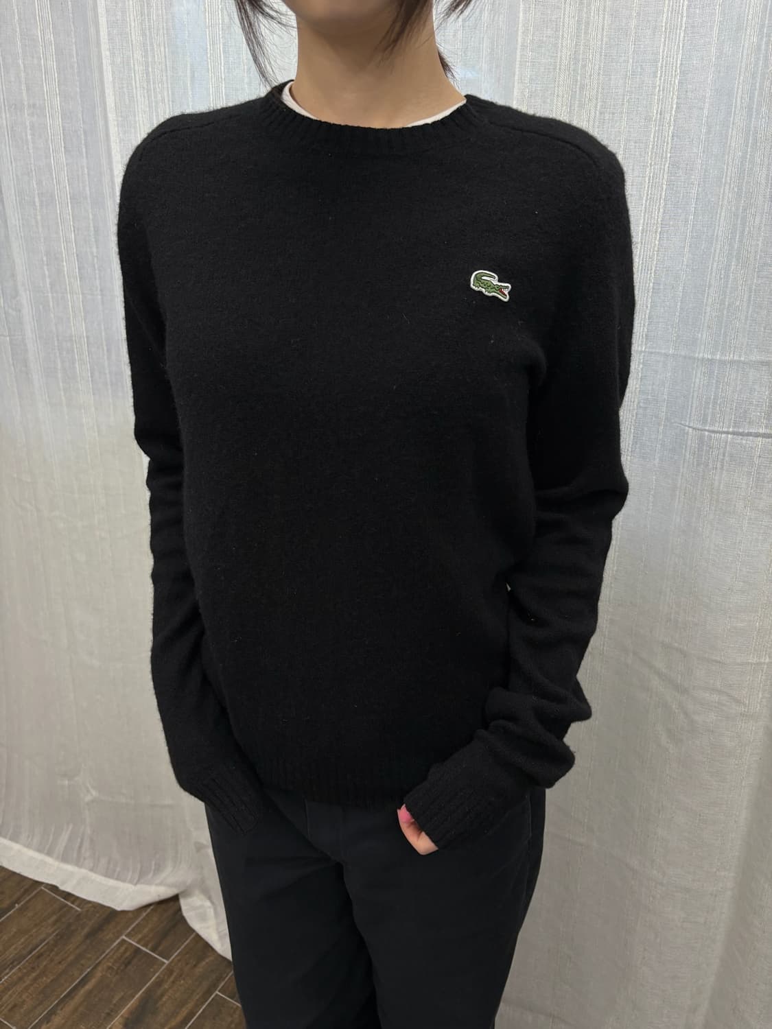 라코스테 블랙 니트 스웨터 상품이미지1