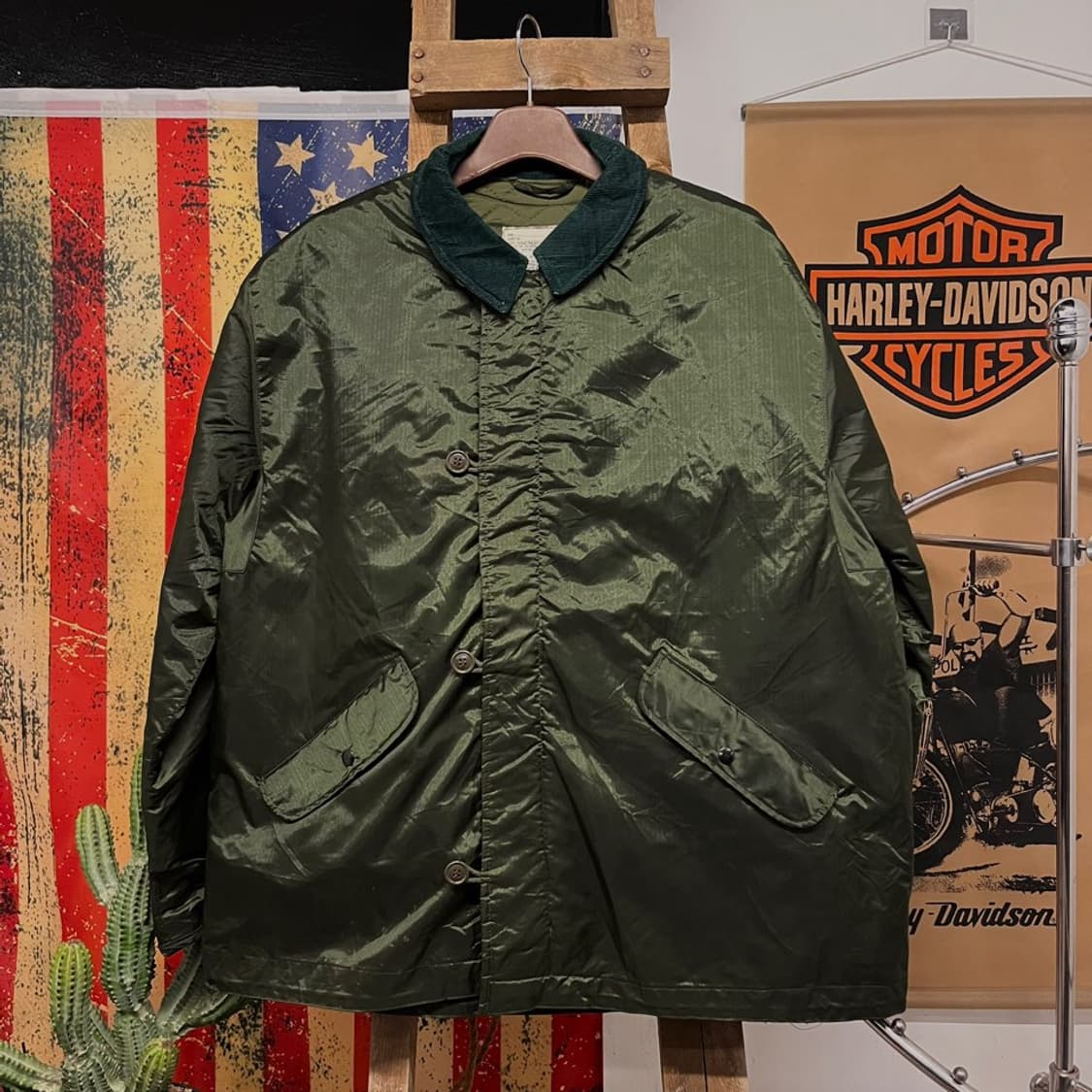 70s 알파 인더스트리 오리지널 미해군 임퍼머블 덱 자켓 N000 상품이미지1