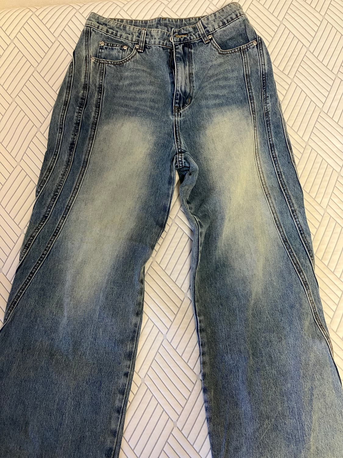 인템포무드 롱 트리플 컷 데님팬츠 상품이미지3