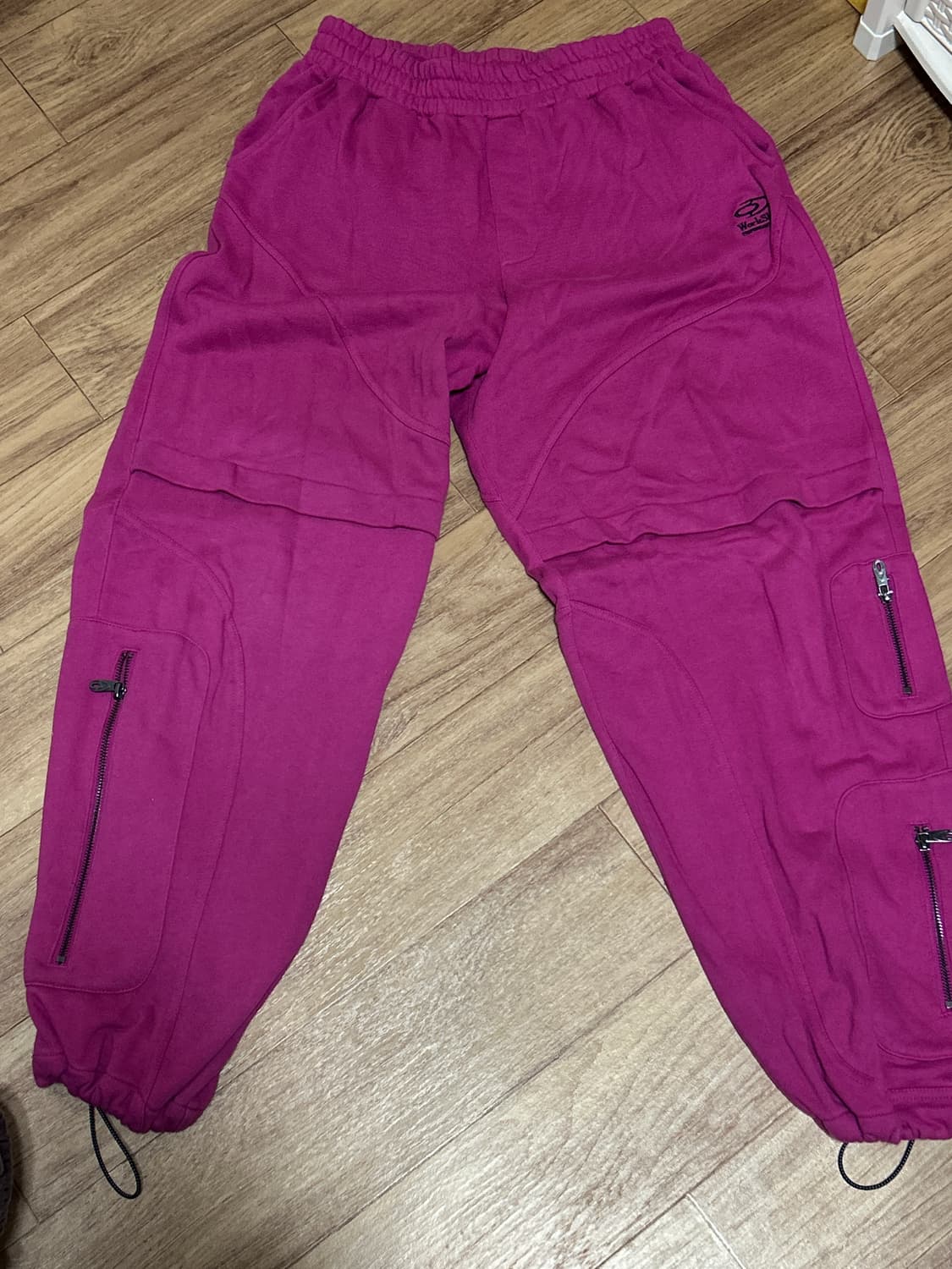 트래블 커브드 라인 카고 스웨트 팬츠 마젠타 상품이미지3