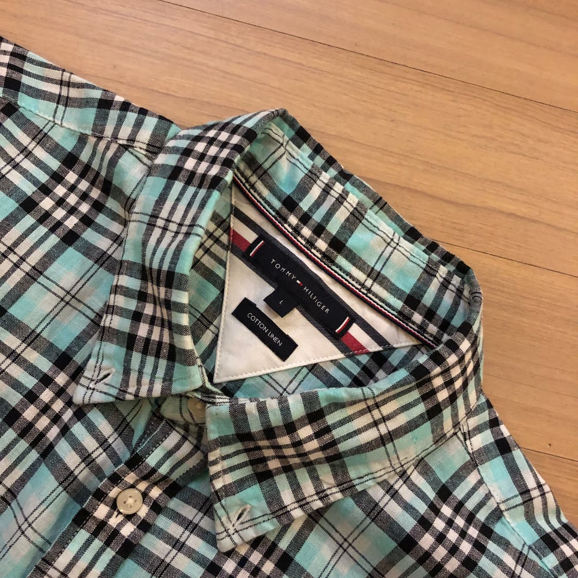 타미힐피거 반팔 체크 셔츠 상품이미지4