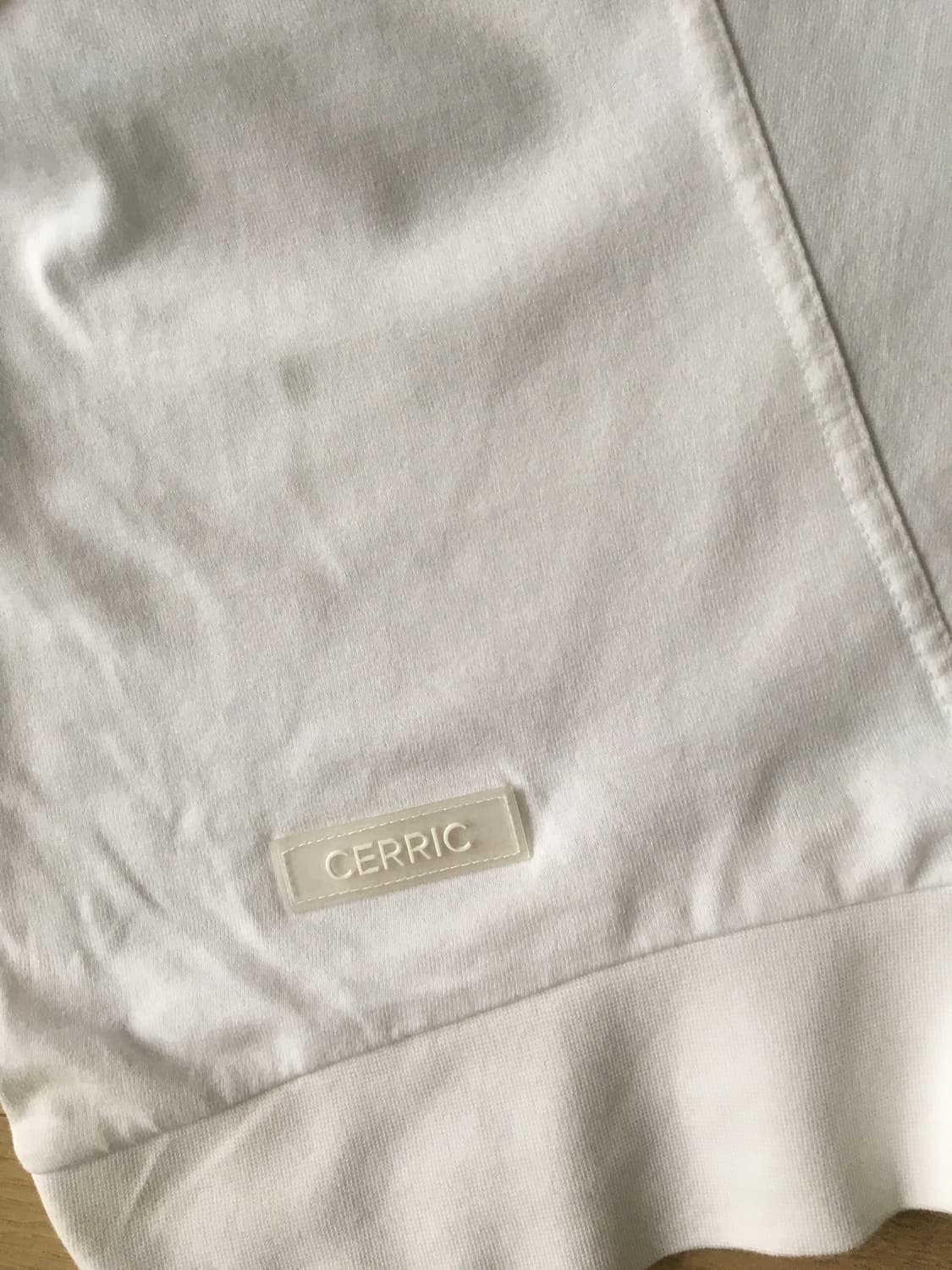 세릭 하프 슬리브 스웻셔츠 화이트 상품이미지2