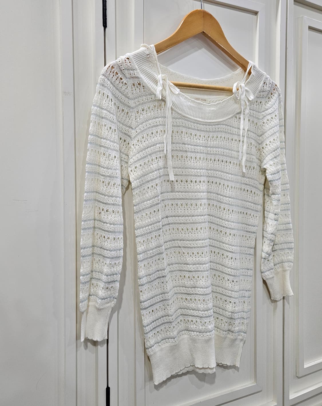 LEST ROSE(레스트로즈) 리본 넥 레이스 니트 상품이미지2