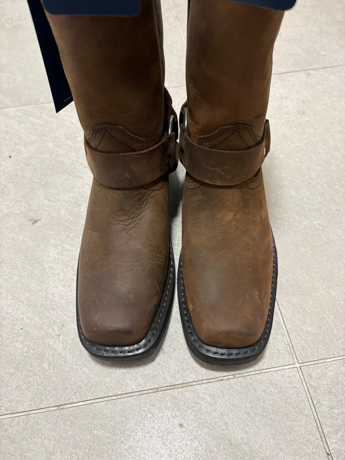 데드스탁 빈티지 웨스턴 하네스 부츠 브라운 235-240 상품이미지4