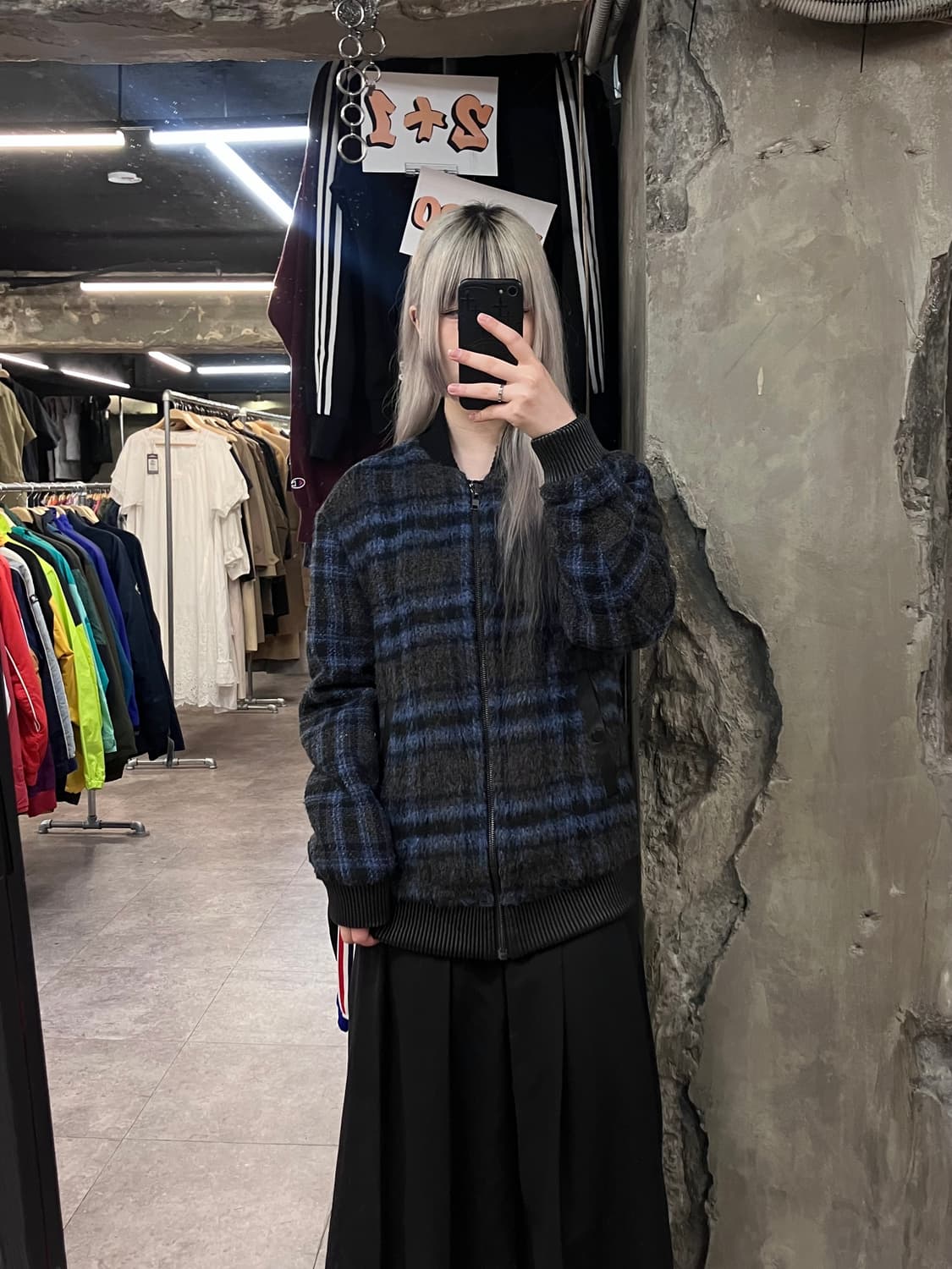 시스템 봄버 울 자켓 네이비 95 #csz3702 상품이미지2