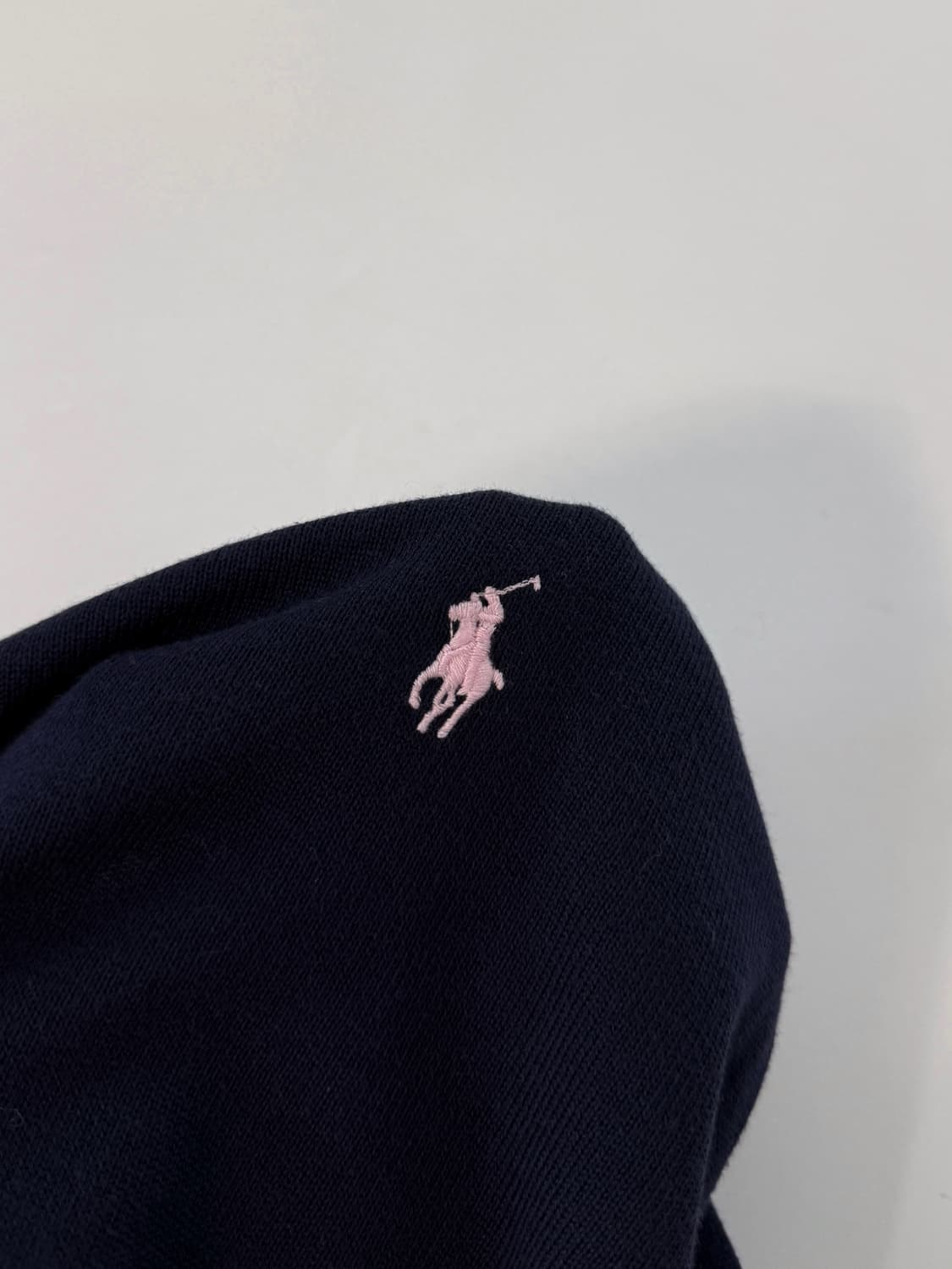 폴로 랄프로렌 오버핏 딥네이비 피마코튼 하프집 니트 상품이미지6