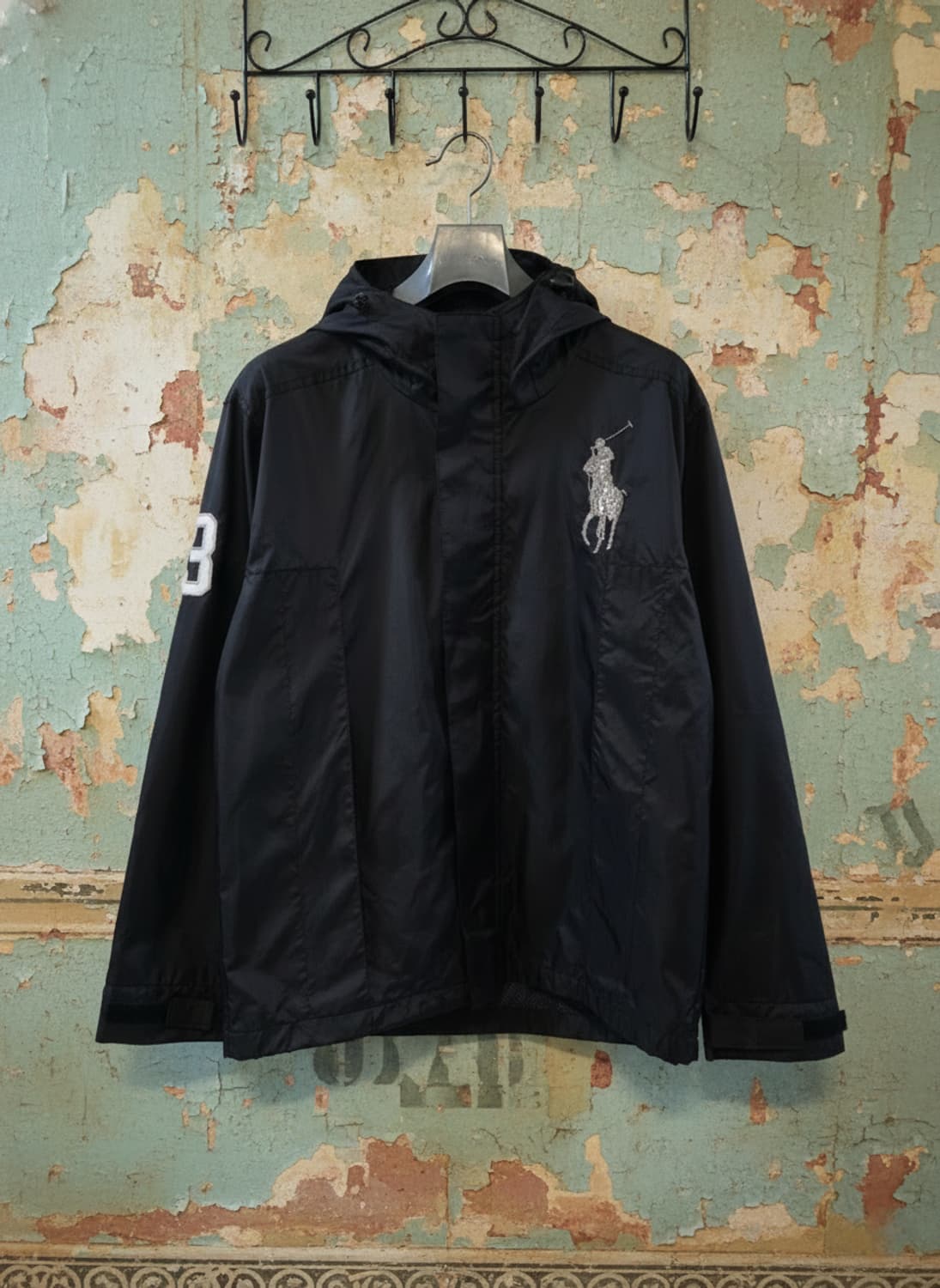 폴로 랄프로렌 블랙 빅로고 바람막이 S 상품이미지1