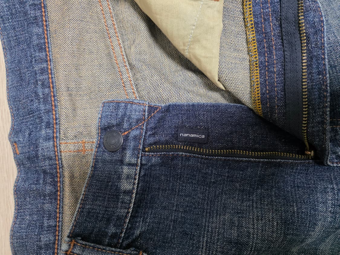 나나미카 셀비지 데님 팬츠 빈티지 인디고 34 상품이미지4