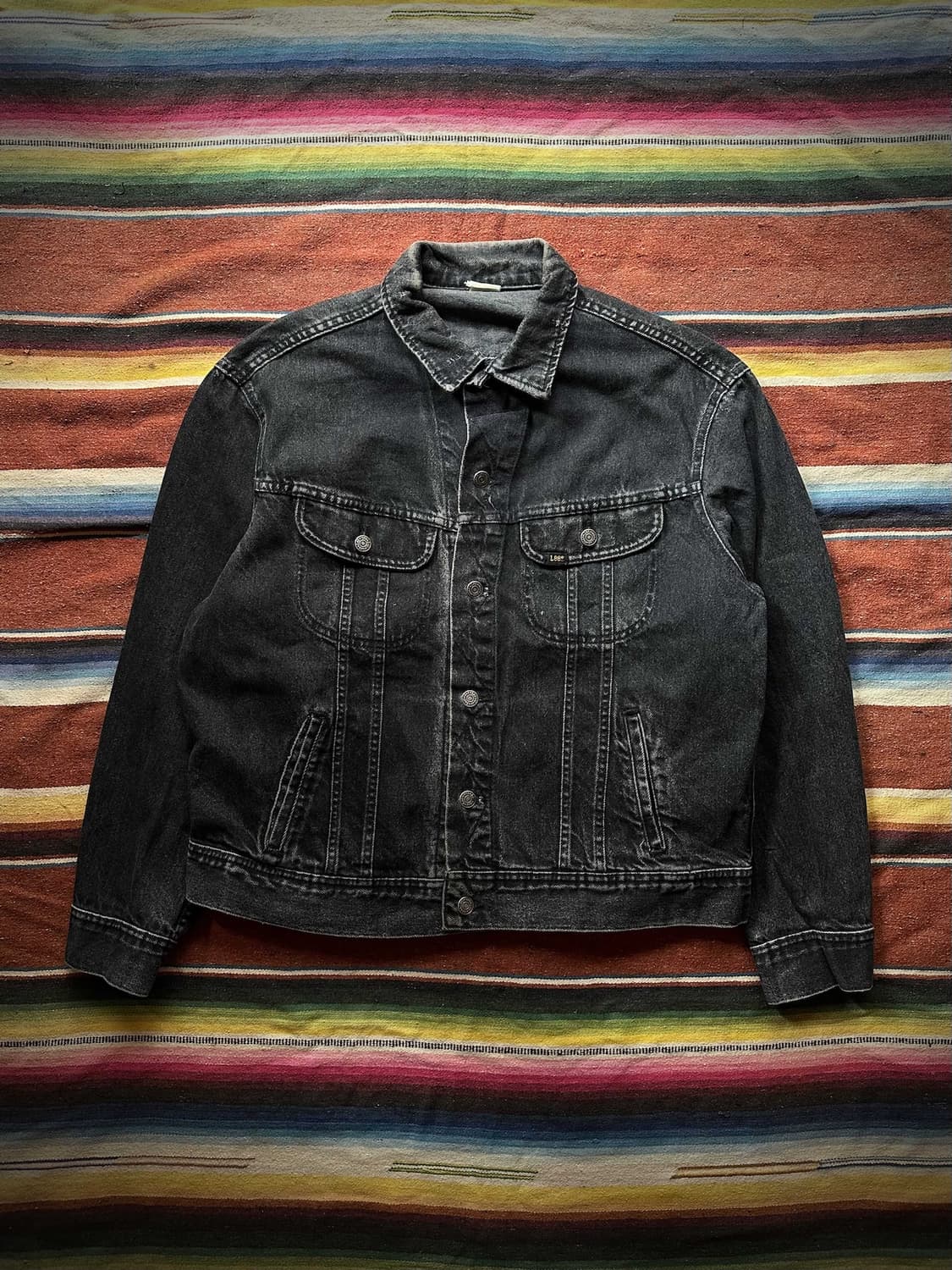 80s LEE 200 Vintage Black Denim Jacket 상품이미지1