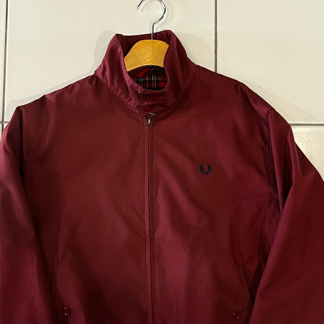 프레드페리 클래식 헤링턴 자켓 버건디  상품이미지2