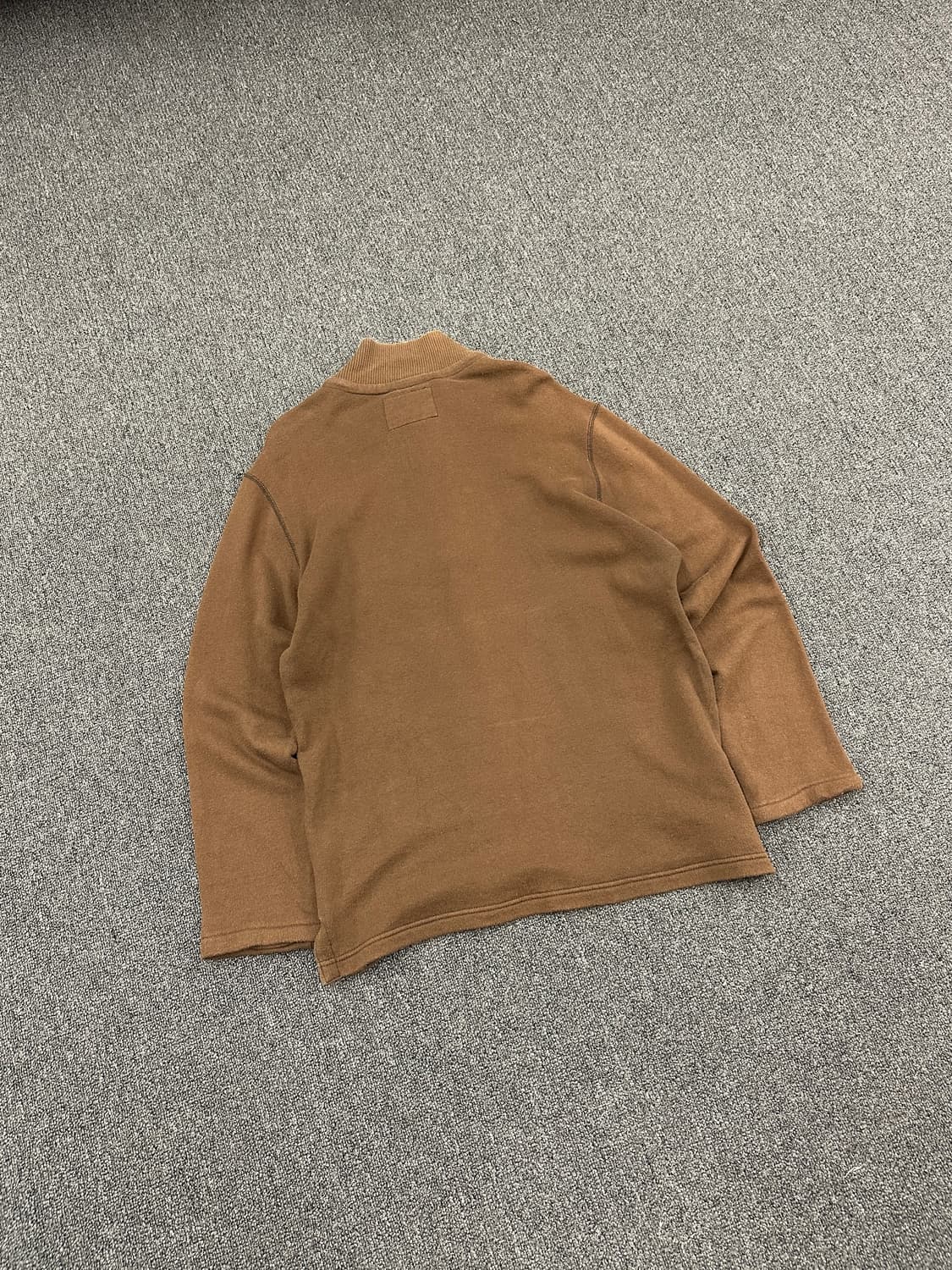 XL) 재패니즈 빈티지 브라운 반집업 니트 상품이미지4