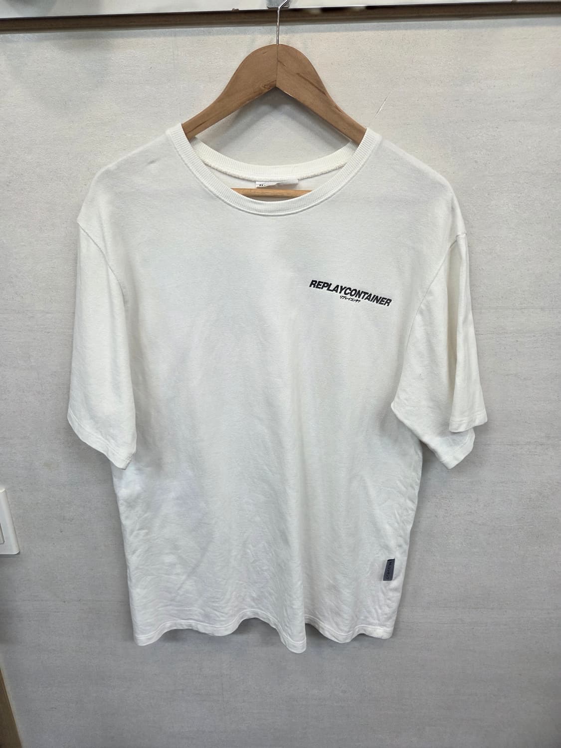 리플레이컨테이너 시그니처 코튼 반팔 대략 L 오버핏  상품이미지1