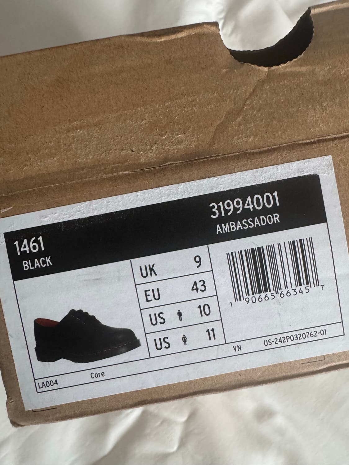 [UK9/280mm] 닥터마틴 1461 앰버서더 블랙 상품이미지8