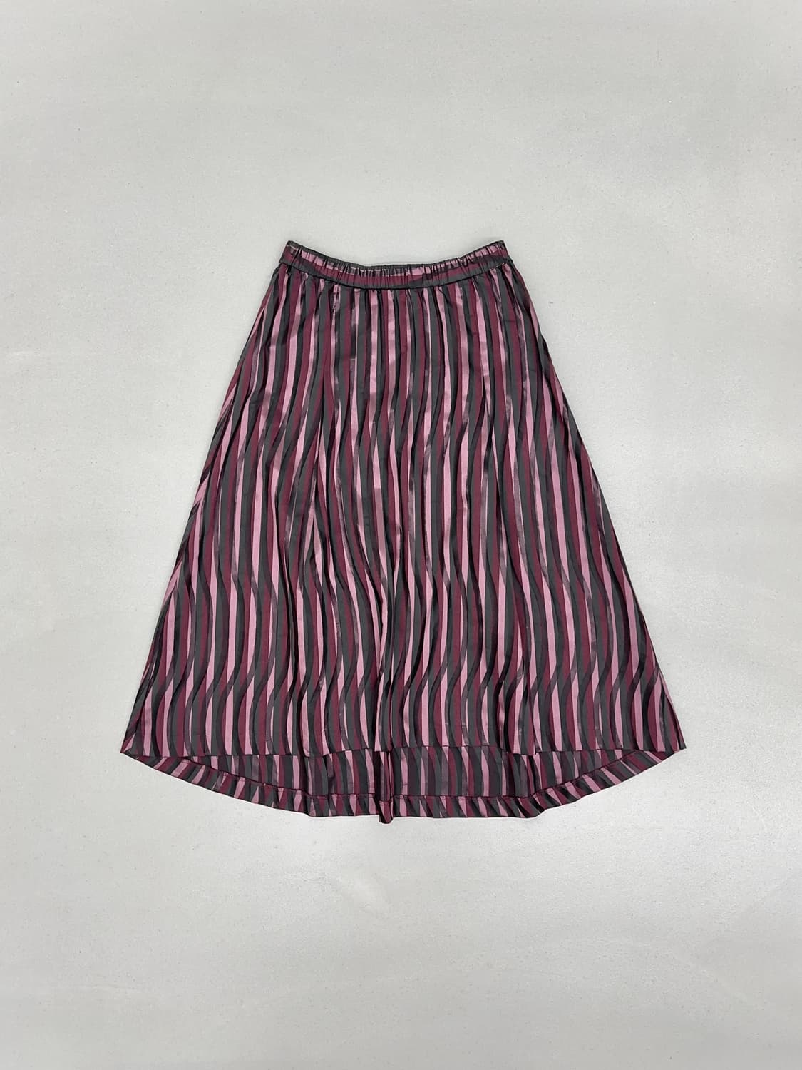 GABARDINE K.T 스트라이프 롱 스커트 상품이미지1