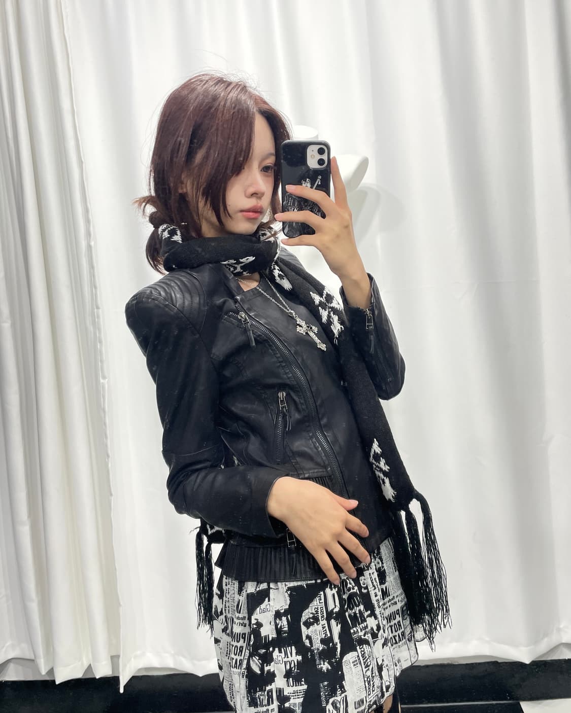 🎸블랙 숄더 패드 레더 자켓🎸 상품이미지1
