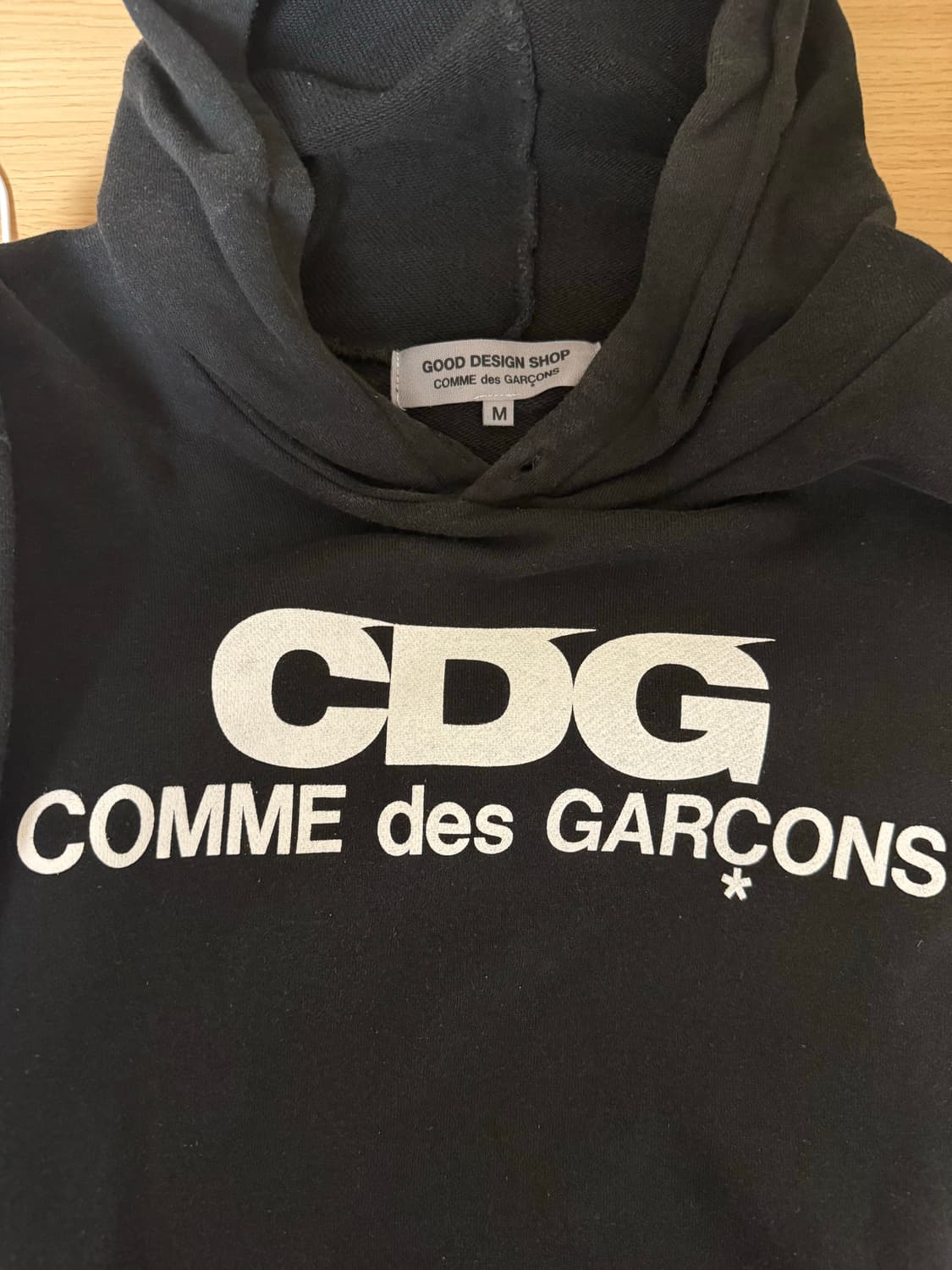 꼼데가르송 CDG 로고 후드티 블랙 색상 M 상품이미지1