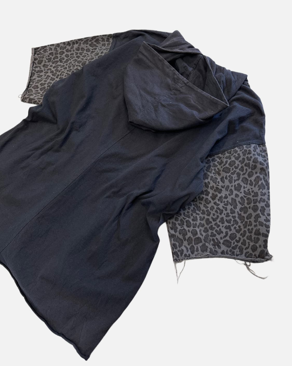 leopard block short hood t-shirt 상품이미지4