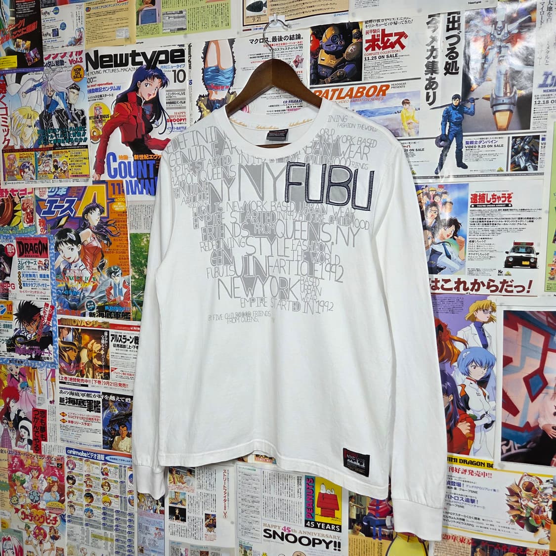 후부 화이트 레터링 자수 롱슬리브 상품이미지2