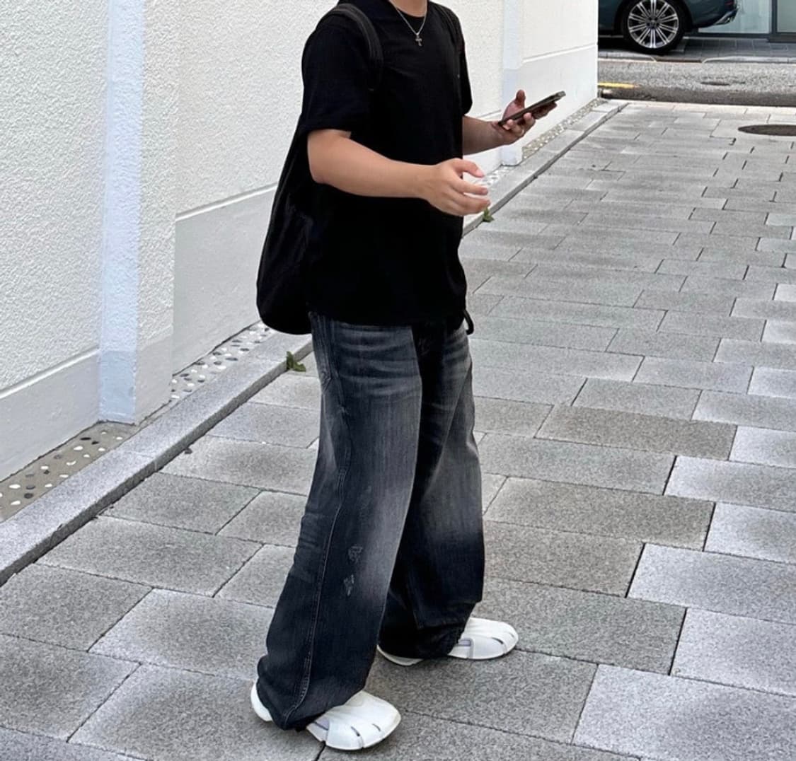 [2] 논노드 재패니즈 더블포켓데님 흑청 상품이미지1