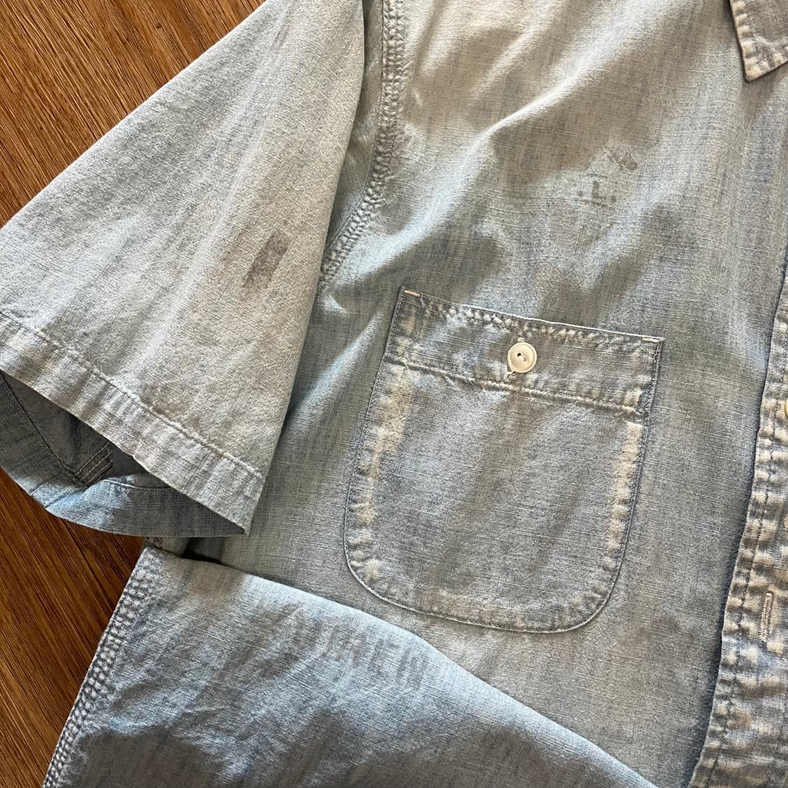 N341 폴로 데님 반팔 셔츠 상품이미지3