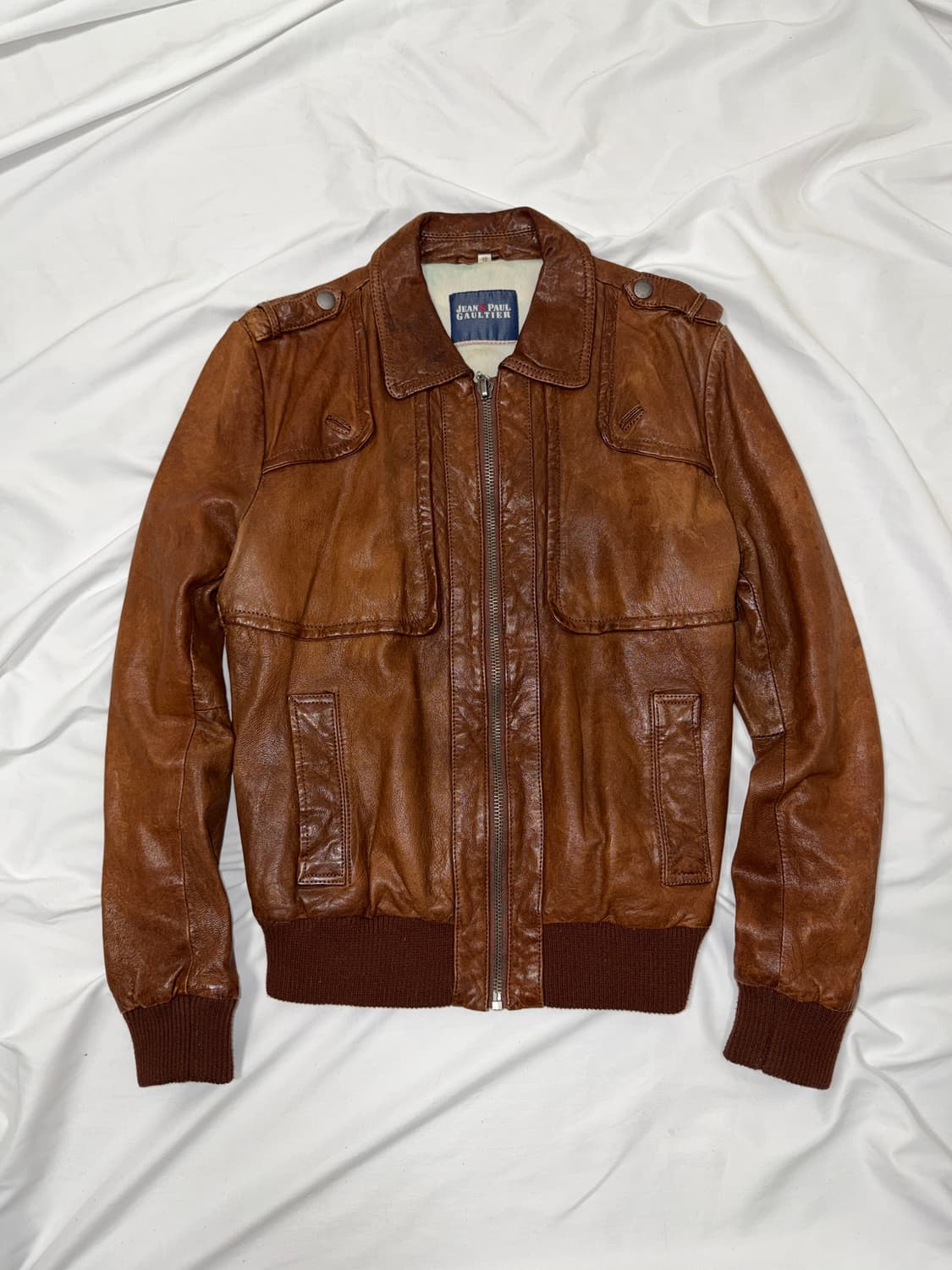 장폴고티에 레더 봄버 자켓 상품이미지2