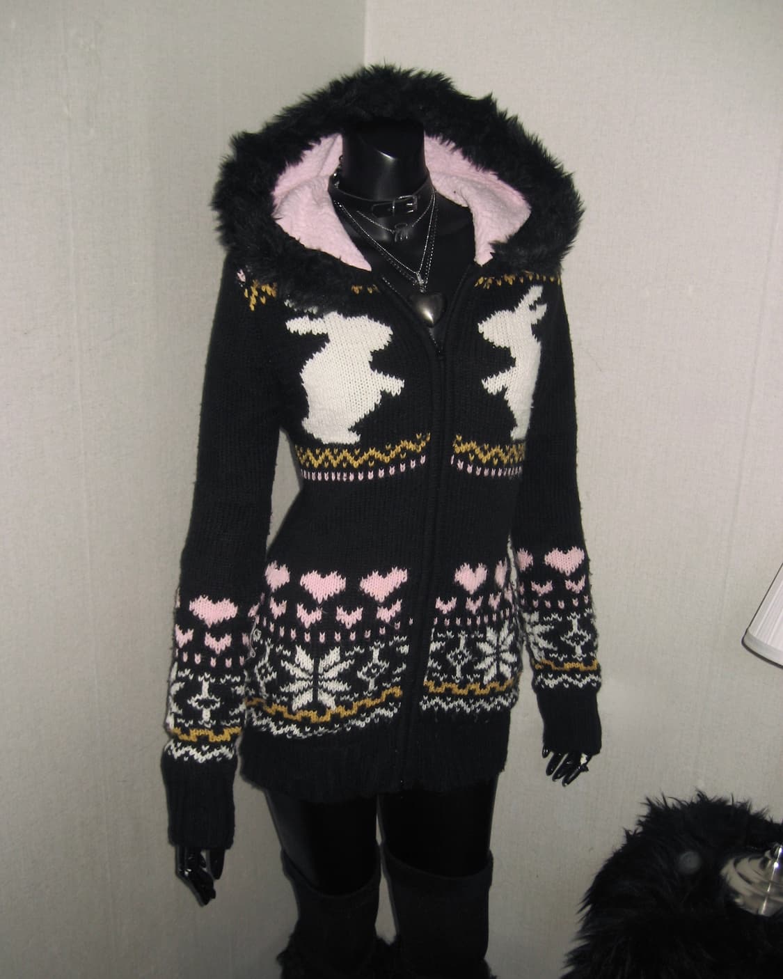 리즈리사돌 LIZ LISA doll 코위찬 노르딕 퍼 니트가디건 히메갸루 상품이미지4