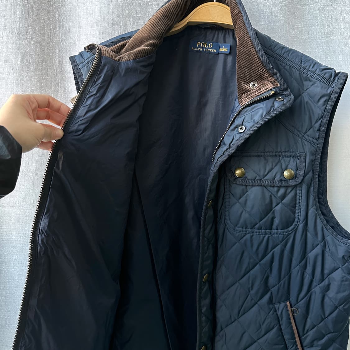 폴로 랄프로렌 퀼팅 경량 베스트 네이비 L 상품이미지8