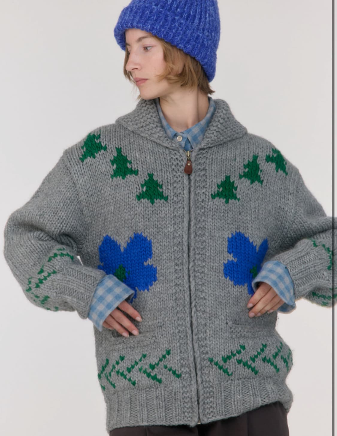 Sienne Wool Sweater knit zip-up 상품이미지1