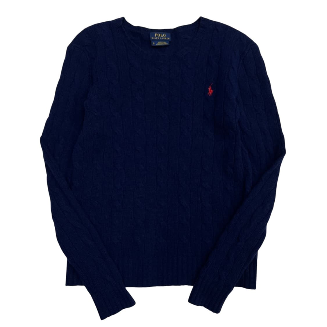 폴로 랄프로렌 레드포니 네이비 꽈배기 캐시미어 니트 XS 상품이미지2