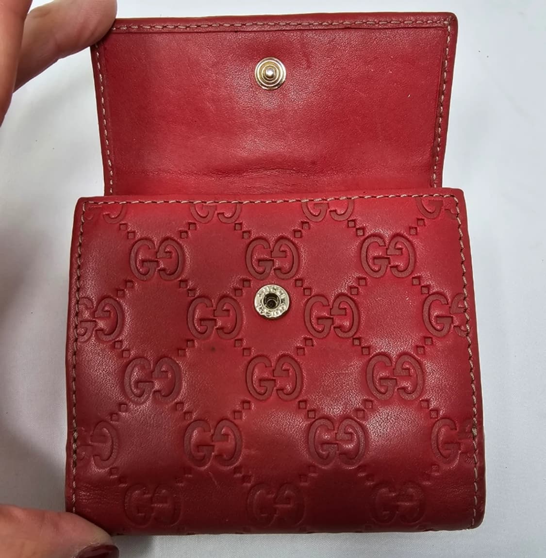 구찌 시마 하트 자물쇠 반지갑 레드 상품이미지4