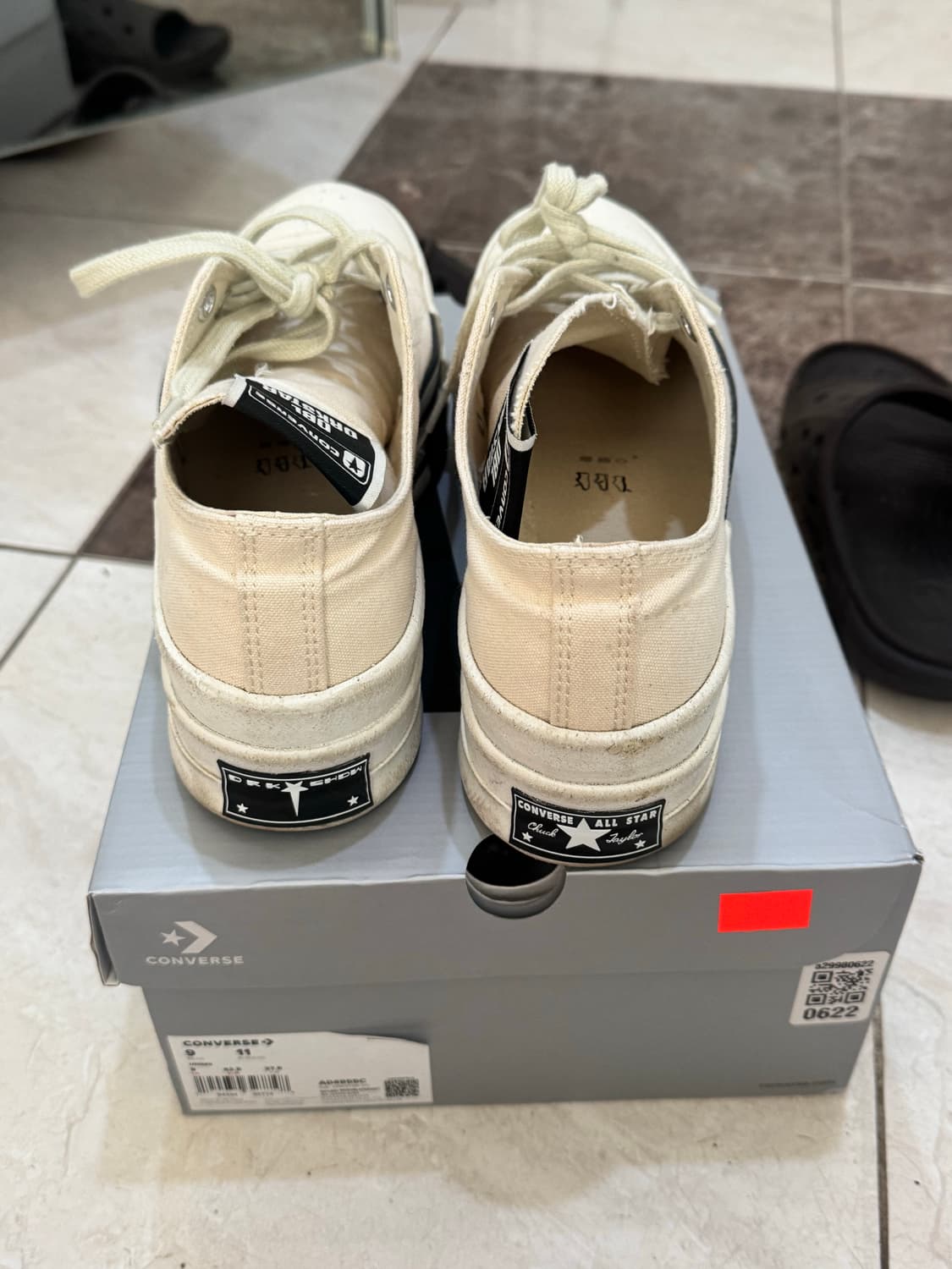 컨버스 릭오웬스 다크쉐도우 더블 다크스타 척 70 내추럴 아이보리 275 상품이미지3