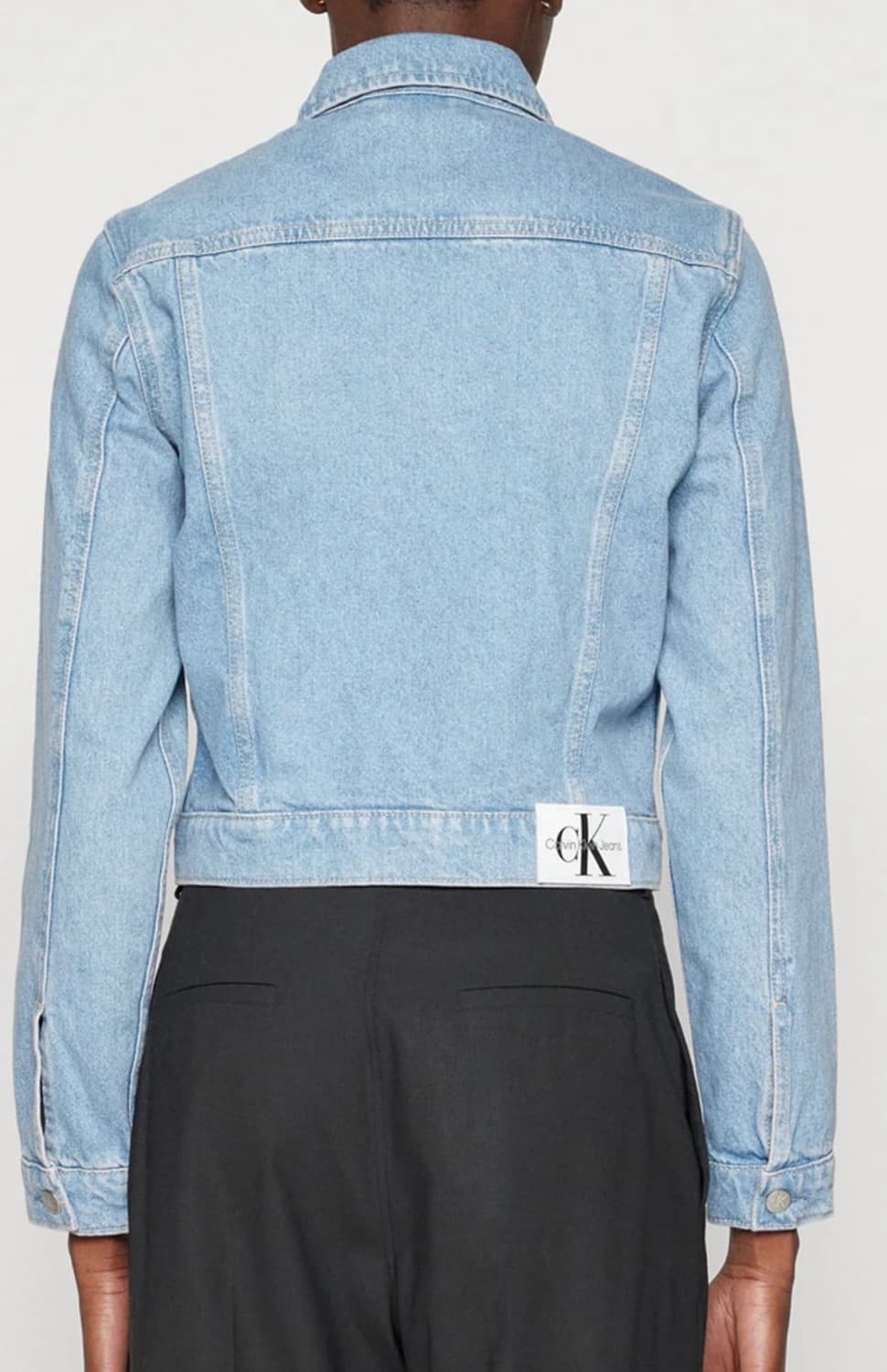 새상품 | 택, 실물 사진 O | 캘빈클라인 크롭 청자켓 상품이미지5