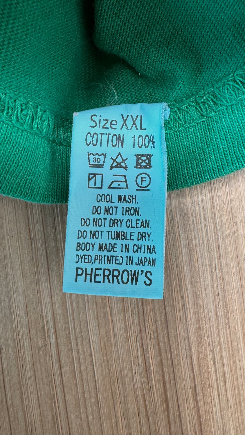 페로우즈(Pherrow’s) 프린팅 반팔 티셔츠 그린 XXL 상품이미지5