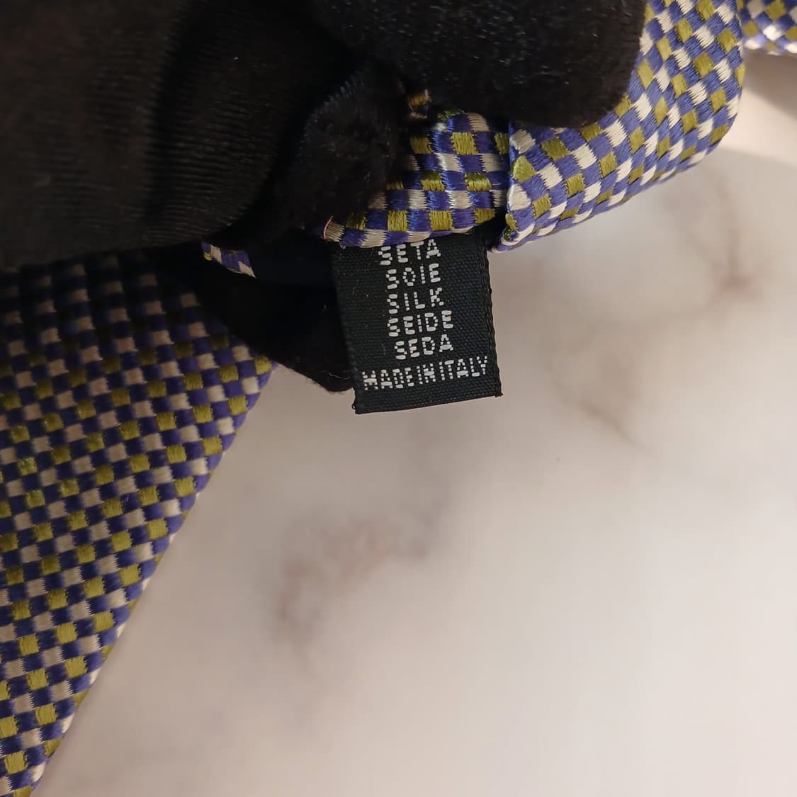 알테아 실크 블루&골드 체크 넥타이 9.1cm A등급 A18876
 상품이미지8