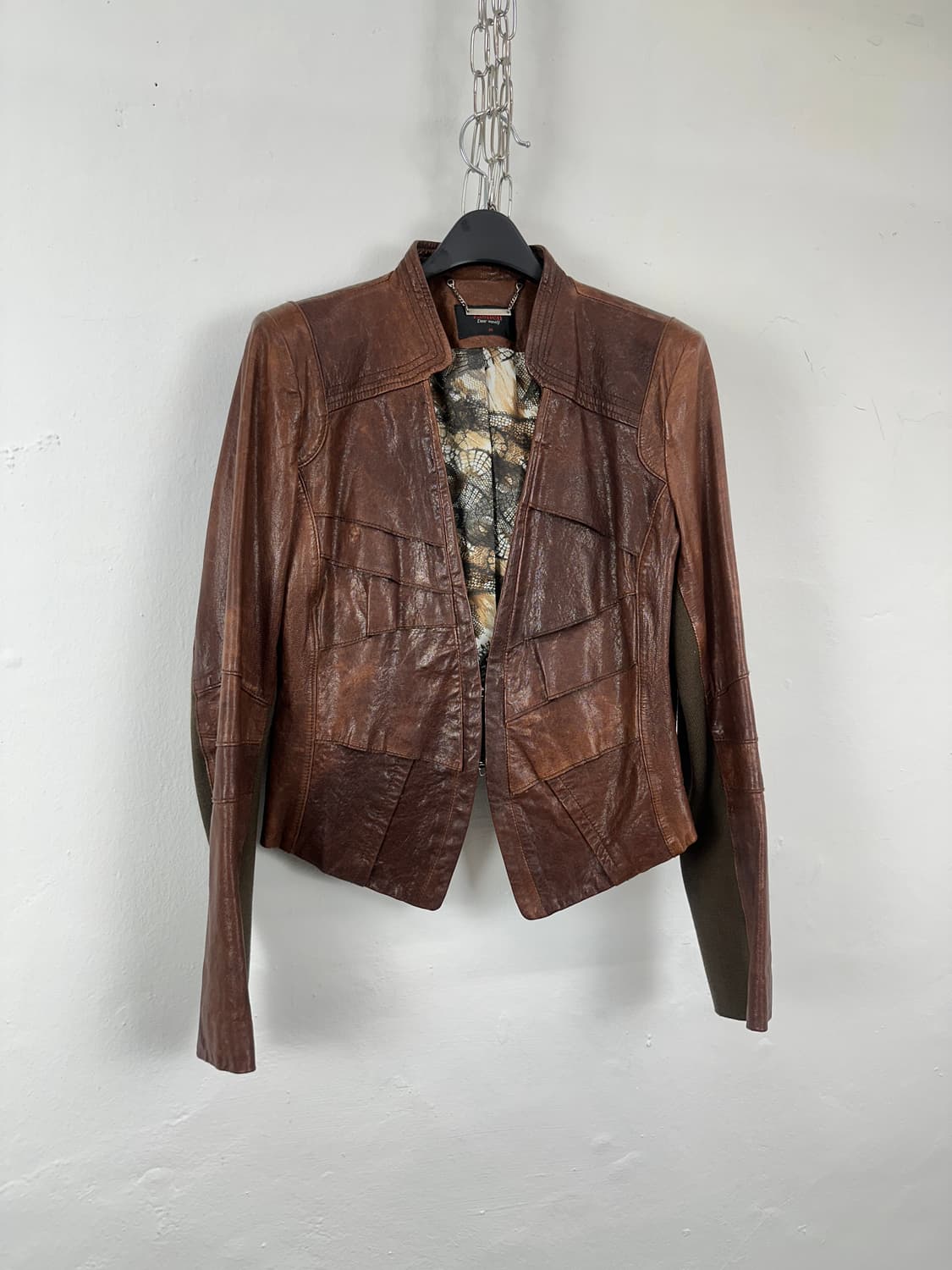 Panelled Leather & Knit Hybrid Jacket 상품이미지4