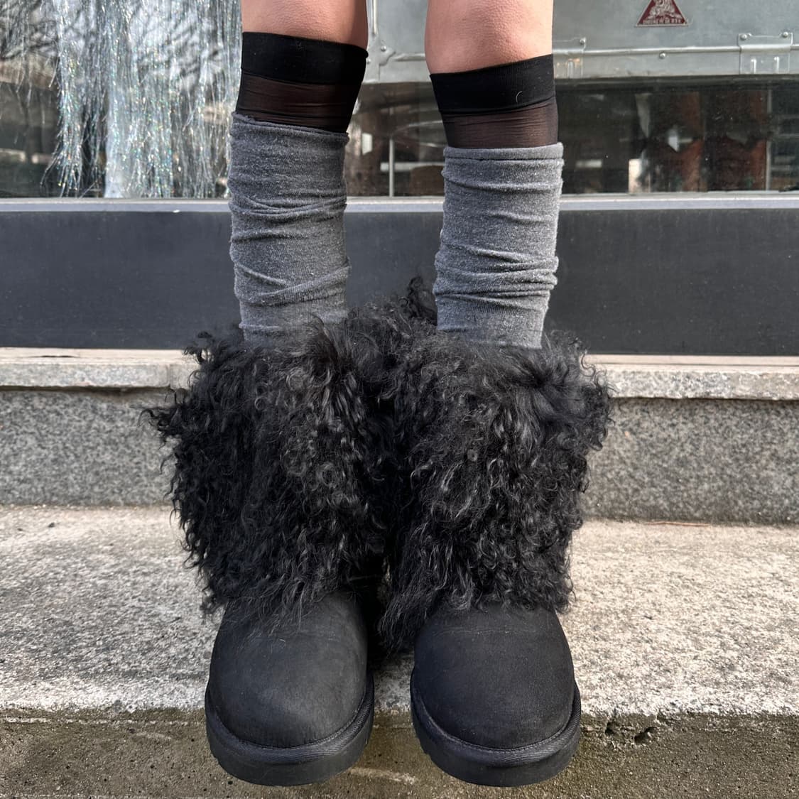 2000s 초레어 어그 양모 커프 숏부츠 풀박스 상품이미지8