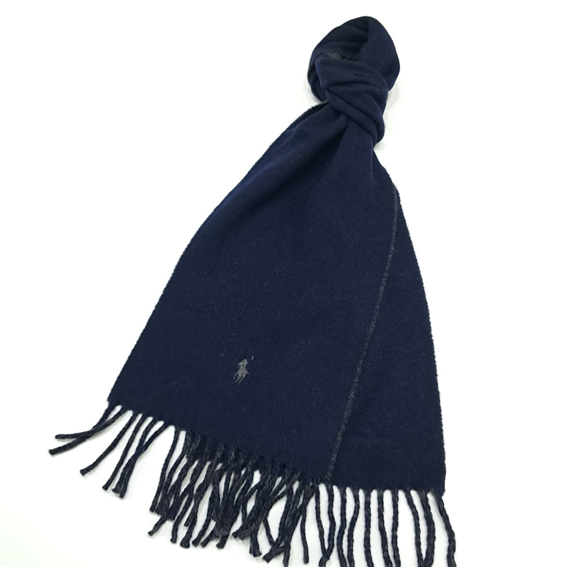 MX184 폴로 랄프로렌 로얄네이비 그레이 램스울 양면 목도리 머플러 상품이미지3