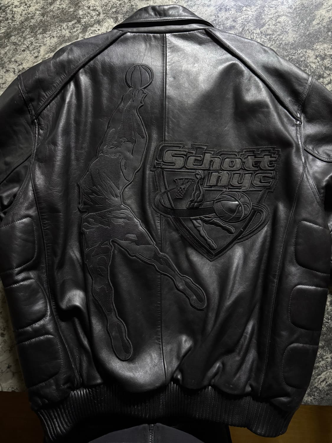 쇼트 레더 바시티 상품이미지2