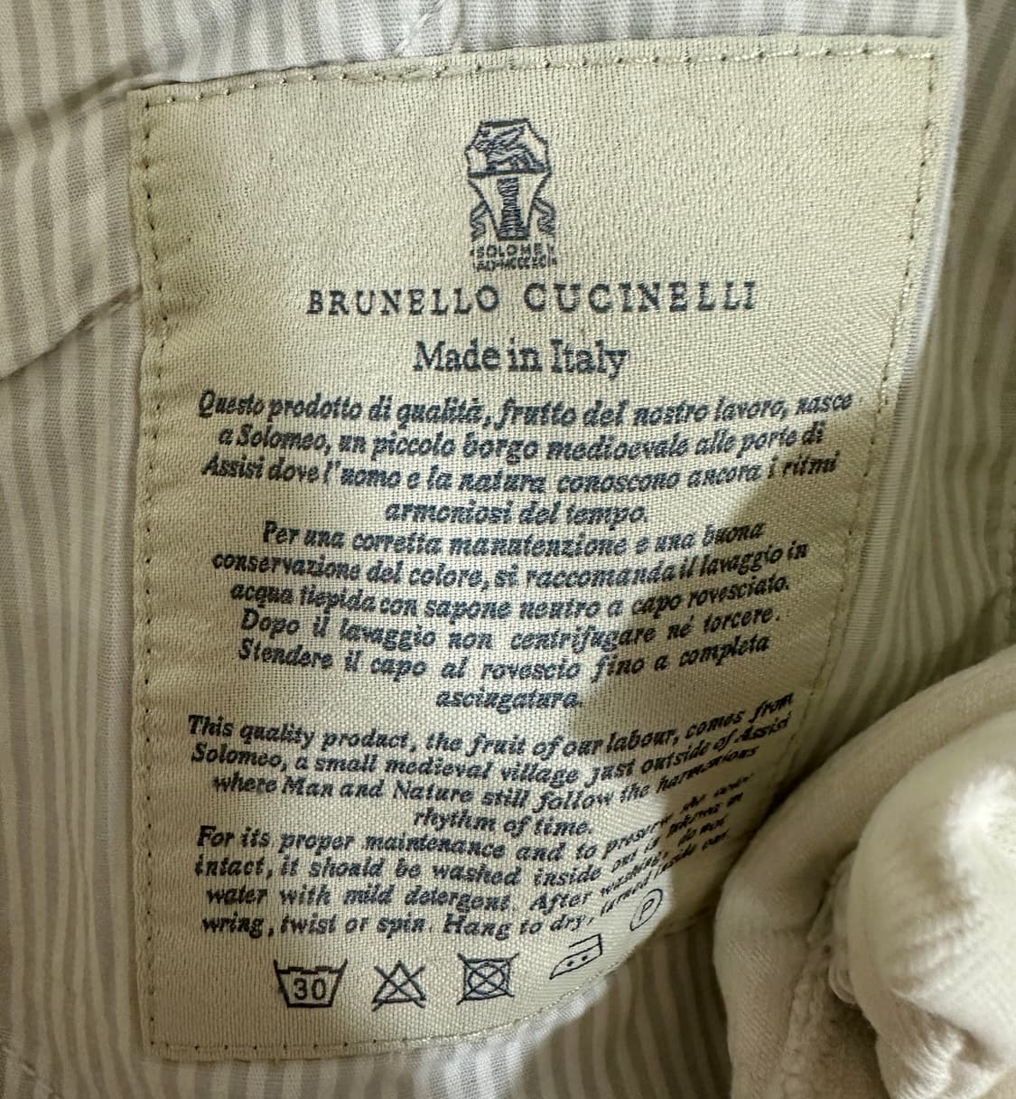 브루넬로 쿠치넬리 화이트 데님 팬츠 사이즈 52 상품이미지7