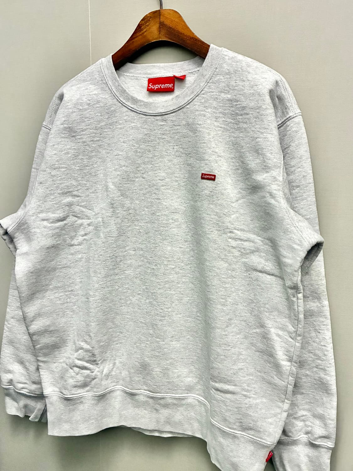 (L/103)Supreme 슈프림 스몰 박스로고 멜란지 헤비 스웻셔츠 맨 상품이미지3