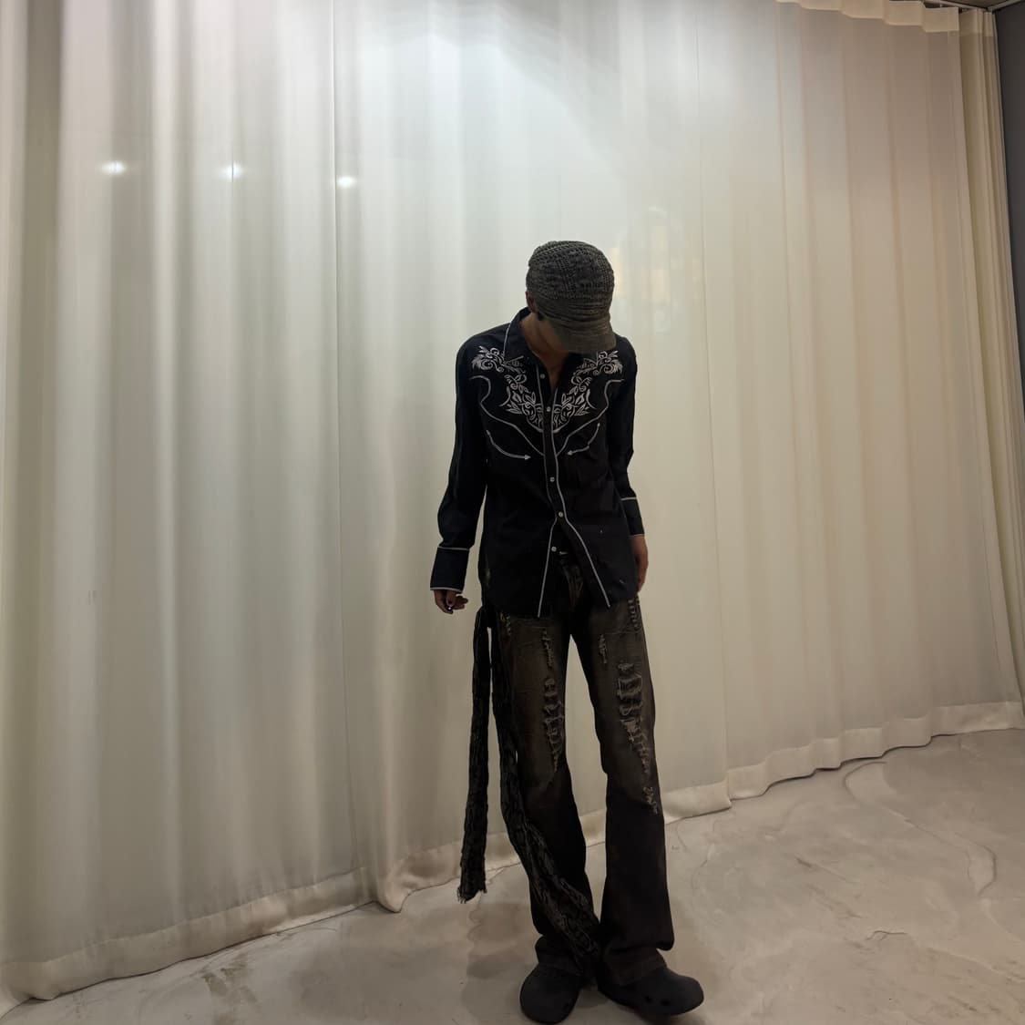 “Unknown” Western Design Black Shirts 상품이미지1